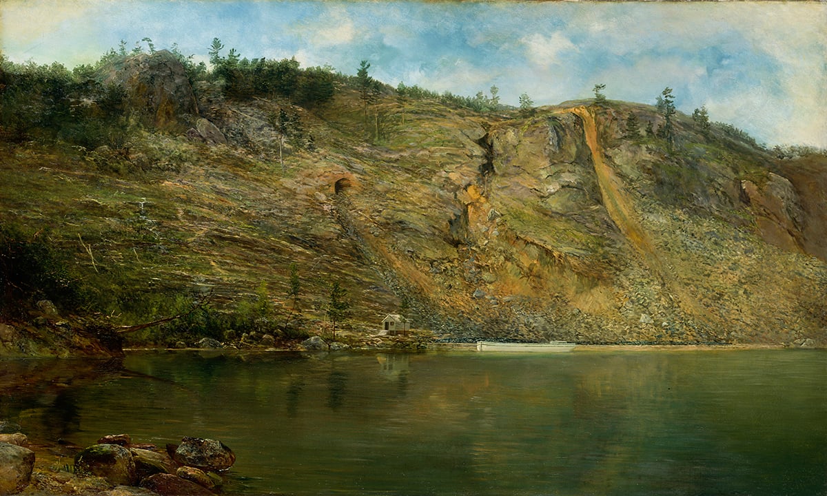Homer Dodge Martin, The Iron Mine, Port Henry, New York, 1862