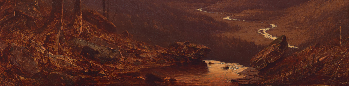 Sanford Robinson Gifford, Twilight in the Catskill, 1861closeup