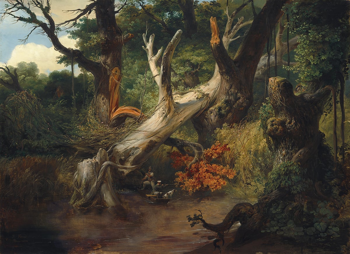 Horace Vernet, Hunting in the Pontine Marshes, 1833
