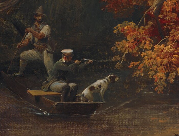 Horace Vernet, Hunting in the Pontine Marshes, 1833, Hunters