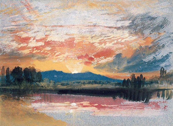 J.M.W. Turner, Sunset over Petworth Park, Sussex 1828