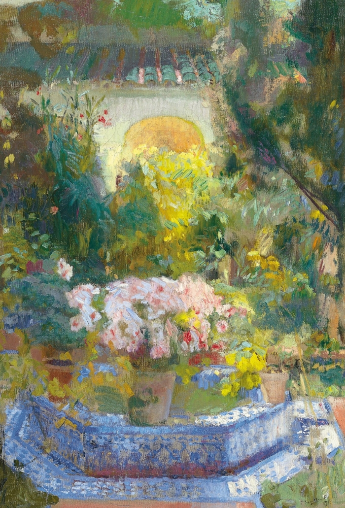 Joaquín Sorolla, Courtyard of the Casa Sorolla, 1917
