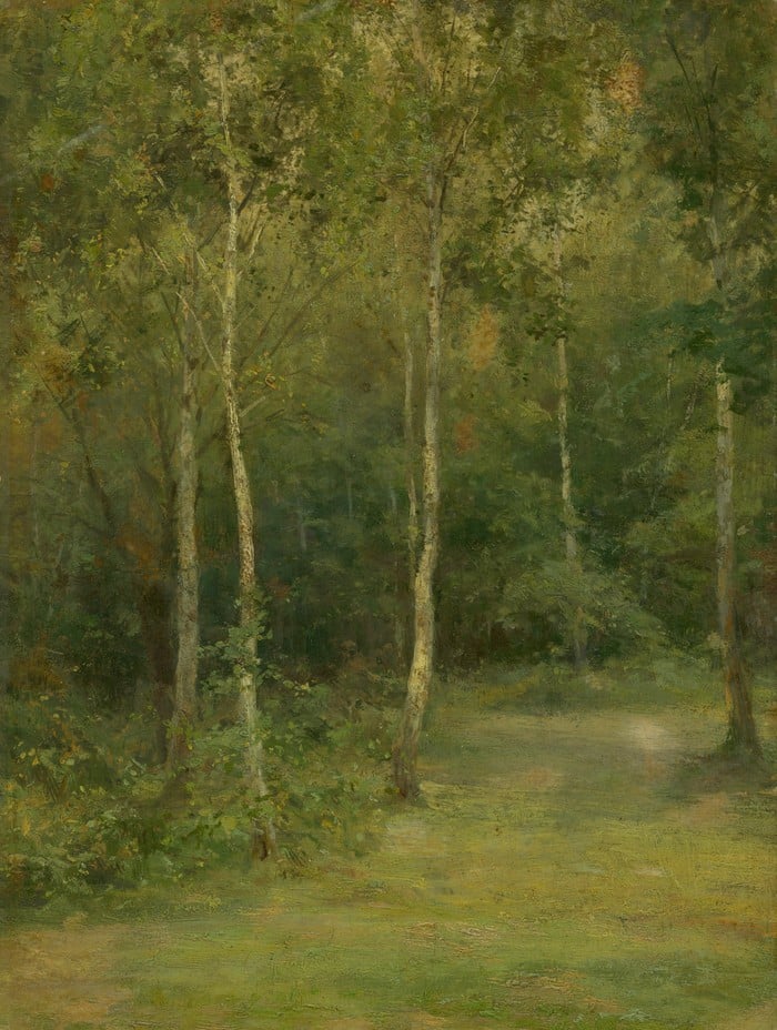 Ľudovít Čordák, Wooded Landscape With Little Birches, c.1894